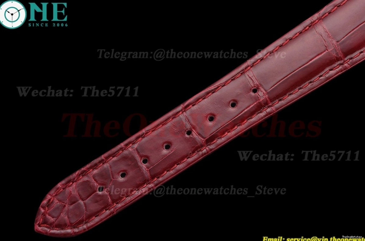 SS DRF Alligator LE Tank Leather 25.5mm Quartz Dial Red Must 0523